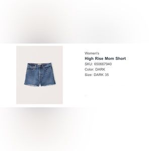 Abercrombie high waisted mom shorts